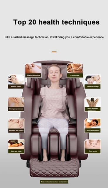 BEIGE / BROWN MASSAGE CHAIR – Image 2