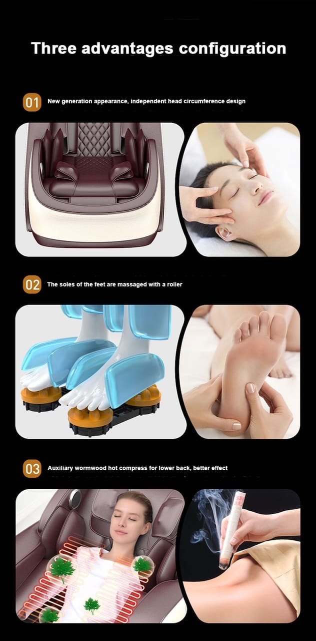 BEIGE / BROWN MASSAGE CHAIR – Image 6