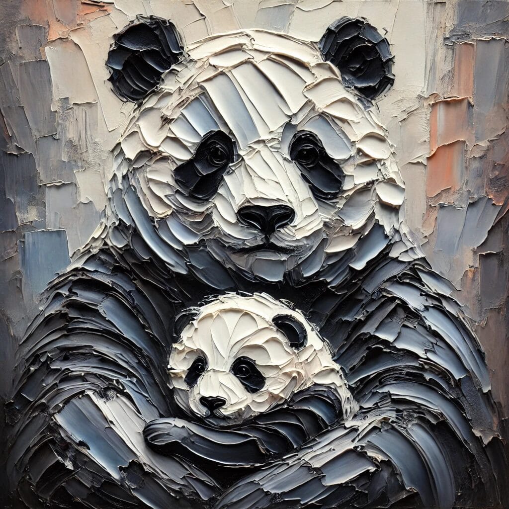 panda avec petit