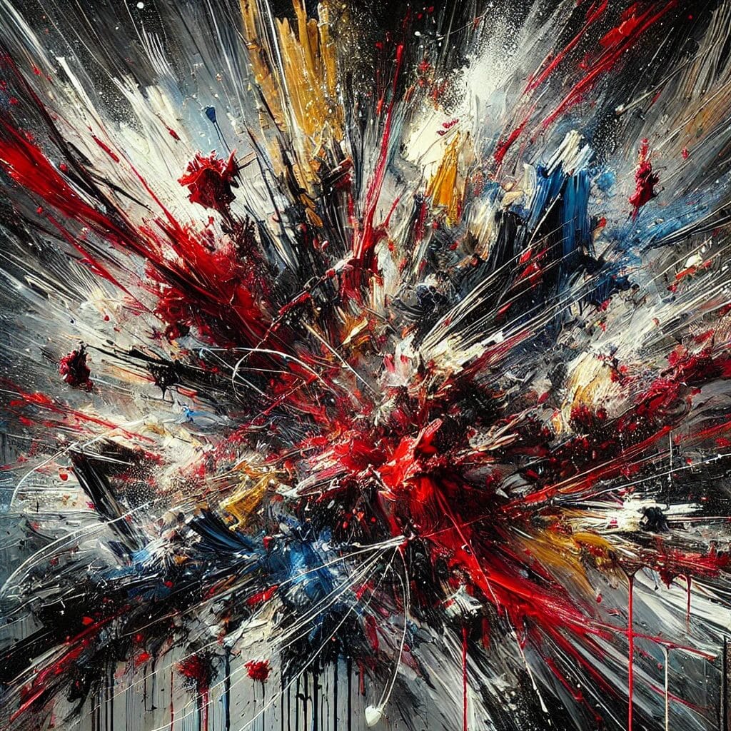 abstrait rouge noir