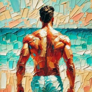 homme à la plage