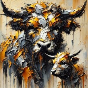 taureau avec veau